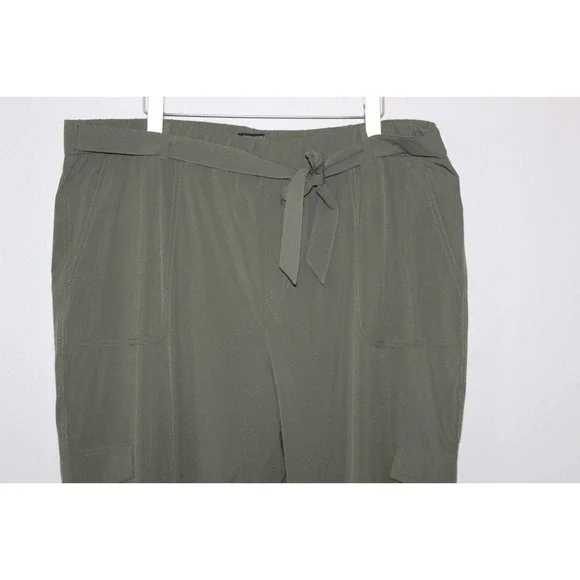 Banana Republic Tie Waist Cargo Jogger Pants Green Women's Size XXL H14705 - Picture 7 of 15